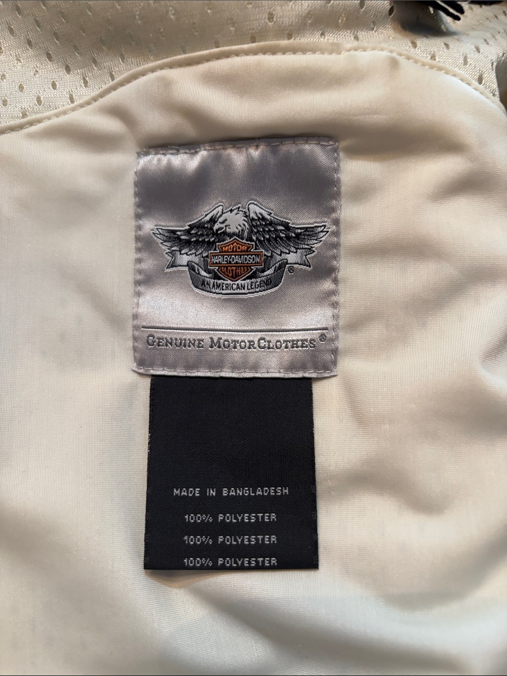 Harley-Davidson Black/peach and Cream Motorcycle Jacket - Picture 6 of 7